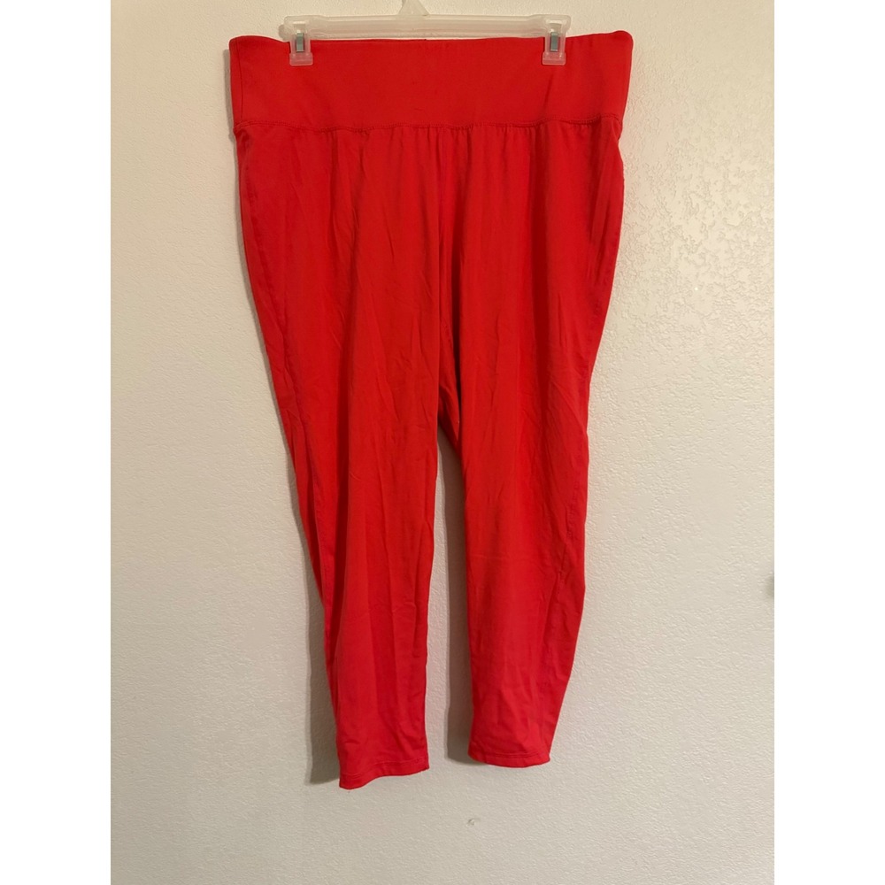 LIVI activewear leggings capri red‎ coral size 22 24 Lane Bryant